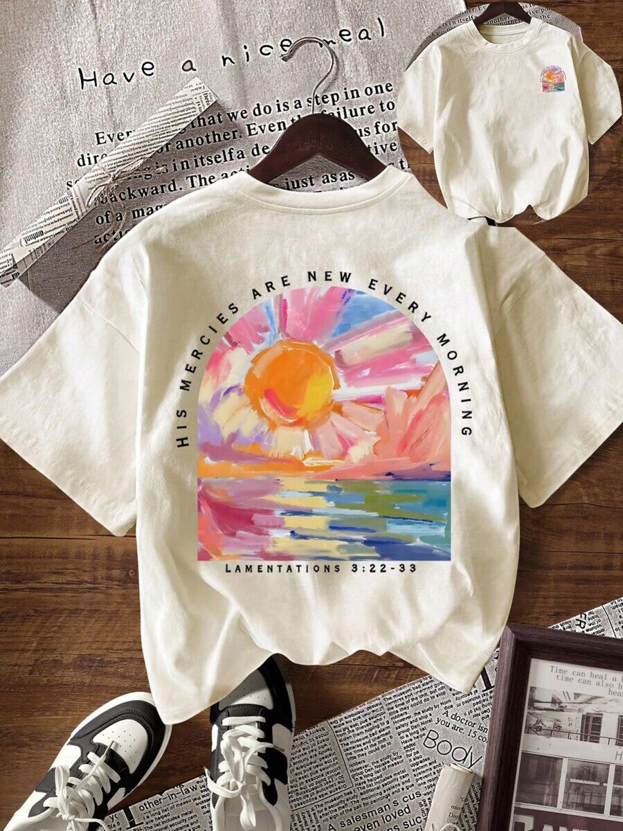 His Mercies Are New Every Morning – example design, back print
